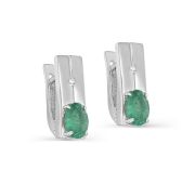 12-637-1200-3,45 Серьги с изумрудом бренд Kabarovsky (Серебро 925)