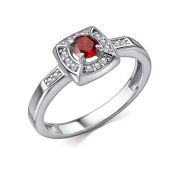01-4855/00ГР-00 Кольцо с гранатом бренд Алькор (Серебро 925)