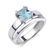 01-4438/00ТБ-00 Кольцо с топазом бренд Алькор (Серебро 925)
