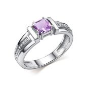 01-5158/00АМ-00 Кольцо с аметистом бренд Алькор (Серебро 925)