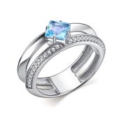01-5169/00ТБ-00 Кольцо с топазом бренд Алькор (Серебро 925)
