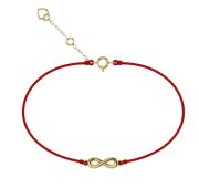 01-709561 Браслет красная нить бесконечность бренд Sanis (Au 585)