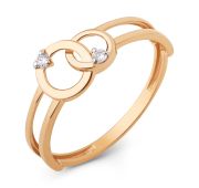 027311-1102 Кольцо с фианитами бренд Dinastia (Au 585)
