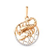 101108-1102 Подвеска знак зодиак скорпион бренд Dinastia (Au 585)