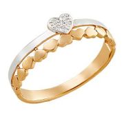 К23159 Кольцо сердце (Au 585)
