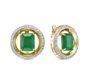 12-22113-1200-9,35 Серьги с изумрудом бренд Kabarovsky (Au 585)