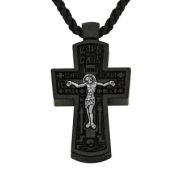 15-000104-105820 шнурок текстиль с крестом дерево граб (Серебро 925)