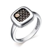 01-2651/000Б-17-4,10 Кольцо с бриллиантом бренд Алькор (Серебро 925)