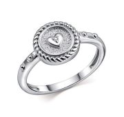 01-4627/00КЦ-00 Кольцо сердце бренд Алькор (Серебро 925)