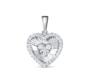 32890-259-00-00-1,22 Подвеска сердце с бриллиантами бренд Vesna (Au 585)