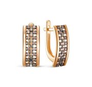 23436-157-09-00-2,88 Серьги с бриллиантами бренд Vesna (Au 585)