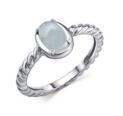 01-4417/0АКВ-00 Кольцо с аквамарином бренд Алькор (Серебро 925)