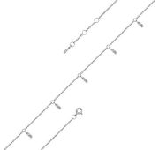 05-3246/00КЦ-00 Браслет на ногу с фианитами бренд Алькор (Серебро 925)