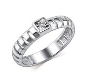 01-4734/000Б-00-2,34 Кольцо с бриллиантом бренд Алькор (Серебро 925)