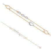 03-3842 Браслет сердце бренд Zolotye uzory (Au 585)