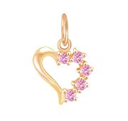 03-0706 Подвеска сердце бренд Zolotye uzory (Au 585)