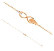 04-68-0070-00 Браслет сердце бренд Zolotye uzory (Au 585)