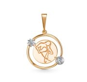 09-63-0040-00 Подвеска знак зодиака водолей бренд Zolotye uzory (Au 585)