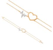 04-68-0060-00 Браслет сердце на ногу бренд Zolotye uzory (Au 585)