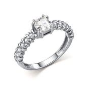 01-5718/00ГХ-00 Кольцо с горным хрусталем бренд Алькор (Серебро 925)