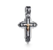 03-5255/000Б-17-4,56 Подвеска крест с бриллиантами бренд Алькор (Серебро 925)