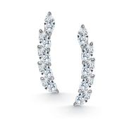 02-5825/00КЦ-00 Серьги каффы с фианитами бренд Алькор (Серебро 925)