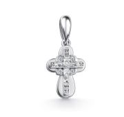 03-5262/00КЦ-00 Подвеска крест с фианитами бренд Алькор (Серебро 925)