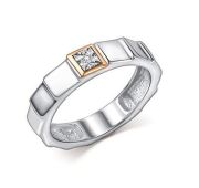 01-5815/000Б-00-2,84 Кольцо с бриллиантом бренд Алькор (Серебро 925)