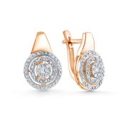 62-210-500-4,35 Серьги с бриллиантами бренд ДНК (Au 585)