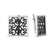 52836SB Серьги с эмалью бренд De Fleur (Серебро 925)