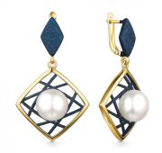 52843Y1U Серьги c жемчугом бренд De Fleur (Серебро 925)