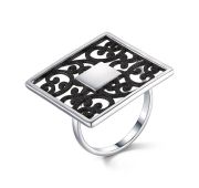 51836SB Кольцо с эмалью бренд De Fleur (Серебро 925)