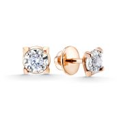 1281-61203-2,65 Серьги пуссеты с бриллиантами бренд Лето (Au 585)