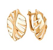 108-209795 Серьги листья бренд Sanis (Au 585)