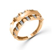 108-159985 Кольцо с фианитами бренд Sanis (Au 585)