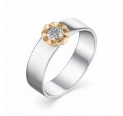 01-1323/000Б Кольцо с бриллиантом бренд Алькор (Серебро)