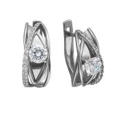 4243005012067 Серьги из белого золота бренд Platina (Au 585)