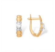 Серьги из золота с фианитами