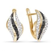 Серьги с фианитами