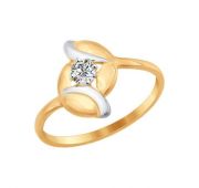 Кольцо золотое бренд Sokolov