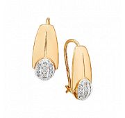 серьги из золота с фианитами