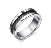 01-2507/00ЧБ-07 Кольцо с бриллиантом бренд Алькор (Серебро 925)