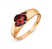 Т14301А477-02 Кольцо из золота с гранатом бренд Karatov (Au 585)