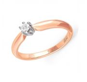 1-0009-1000 Кольцо помолвочное с бриллиантом бренд Kabarovsky (Au 585)