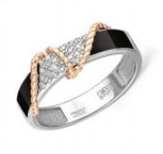 кольцо с бриллиантами из белого золота бренд Kabarovsky