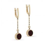 12-21355-3500 Серьги с гранатами бренд Kabarovsky (Au 585)