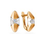 08-216628 Серьги из золота с фианитами бренд Sanis (Au 585)