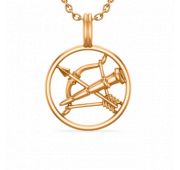 01-306873 Подвеска знак зодиака стрелец бренд Sanis (Au 585)