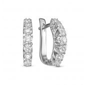 3573-21001-5,24 Серьги дорожка из белого золота с бриллиантами бренд Brilliant Style (Au 585)