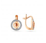 2000402 Серьги золотые с фианитами (Au 585)